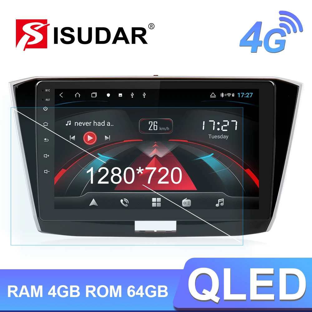 Автомобильное радио Isudar H53 4G Android 1 Din для VW/Volkswagen/Passat b8 Magotan 2015 Автомобильный
