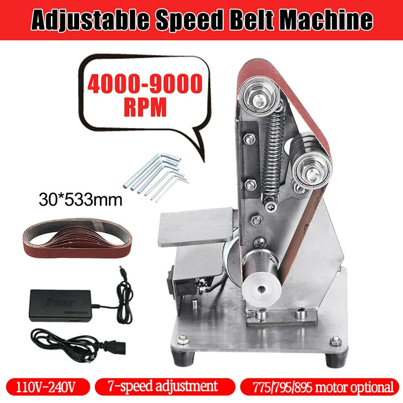 Mini DIY Belt Sander Sanding Grinding Machine Abrasive Belts Grinder Polishing S7 | Инструменты