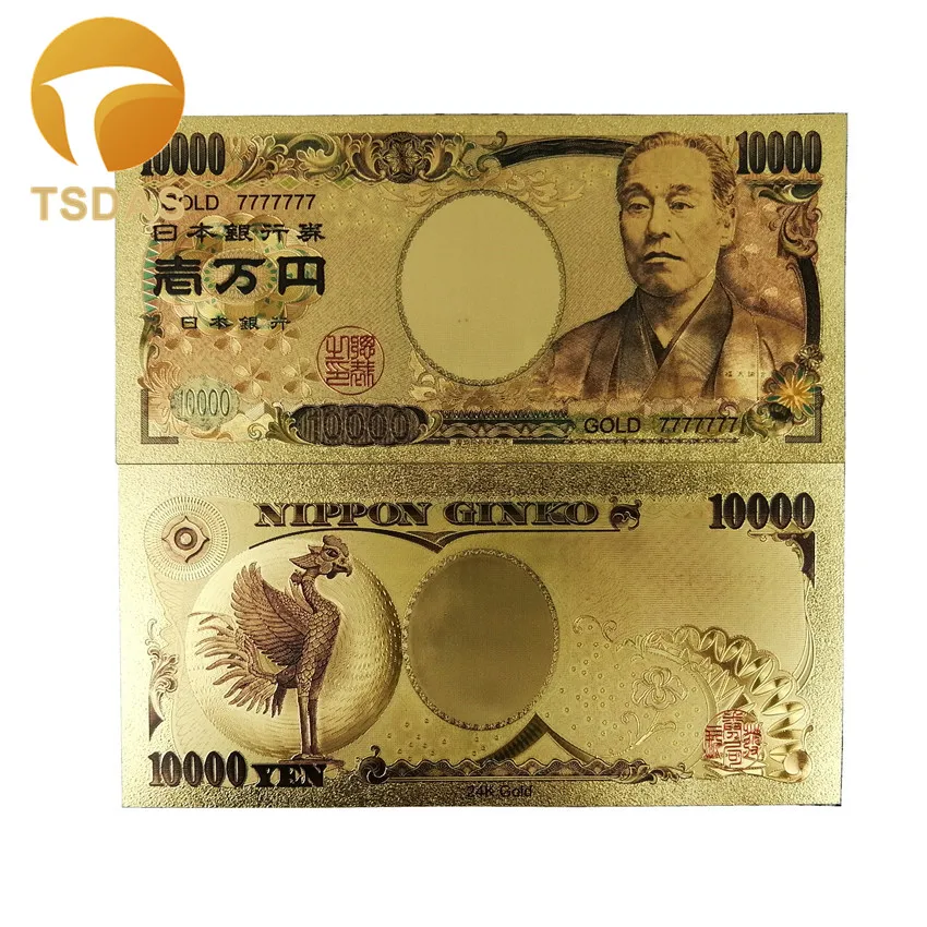 Colored Japan Banknotes 10000 Yen Collector Banknote Fake Paper Money In 24k Gold Plated Drop Shipping Gold Banknotes Aliexpress