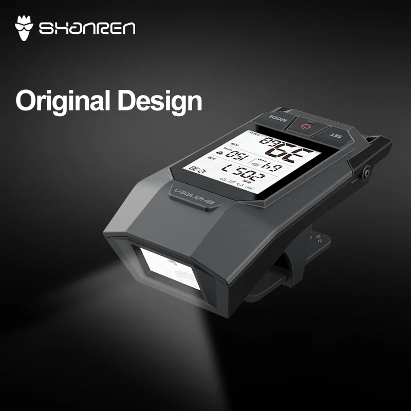 

SHANREN Wireless Bike Computer Built-in Front Light Backlight Raptor II Pro Bluetooth Rechargeable Cycling Speedometer
