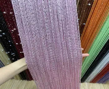 

Room String Curtain Shiny Tassel Line Curtains Window Door Divider Drape Living Room Decor Valance