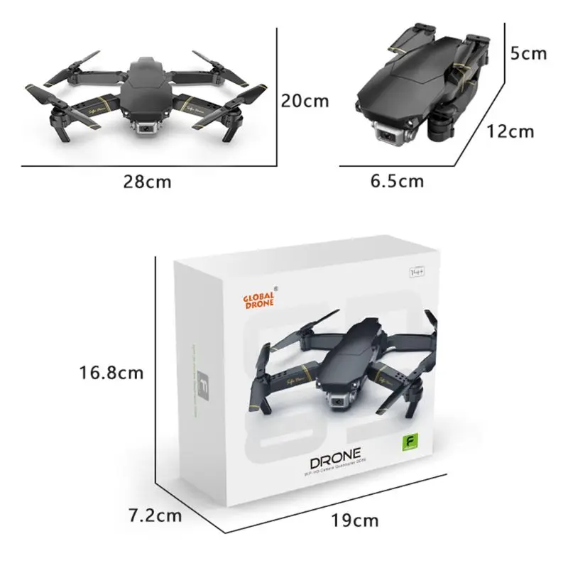 Премиум GD89 wifi FPV 480P 1080P HD камера режим удержания высоты складной Радиоуправляемый Дрон RTF