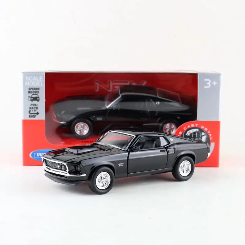 WELLY игрушка/модель литая автомобиля/Масштаб 1:36/1969 Ford Mustang Boss 429 игрушка/тяговый