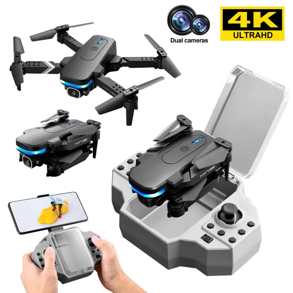 New KY910 Mini Drone with Dual Camera 4K HD Wide Angle Wifi FPV Professional Foldable RC Helicopter Quadcopter- Toys Gift | Компьютеры и