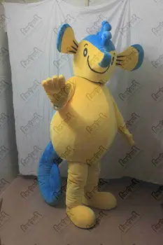 

custom blue and yellow sea horse mascot costumes hippocampus costumes