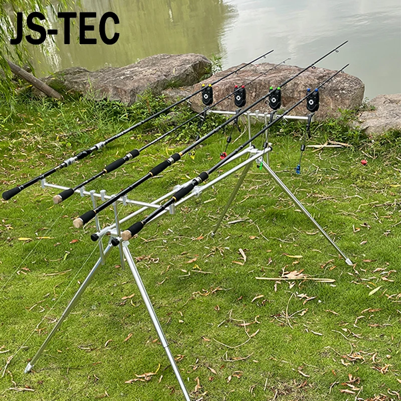 Aluminum Carp Fishing Rod Pod 4 Feet Adjustable Pole Stand Holder Foldable  Fishing Pole Pod Stand Tackle Fishing Alarms Tools