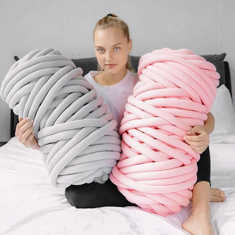 500G The New Thick Wool Yarn Core Filling Cotton Cored Hand-knitted Machine Washable Can Not Wash Hair | Дом и сад