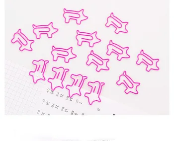 

10PCS Cute Animal Pink Pig Bookmark Paper Clip School Office Supply Metal Material Escolar Papelaria Gift Stationery