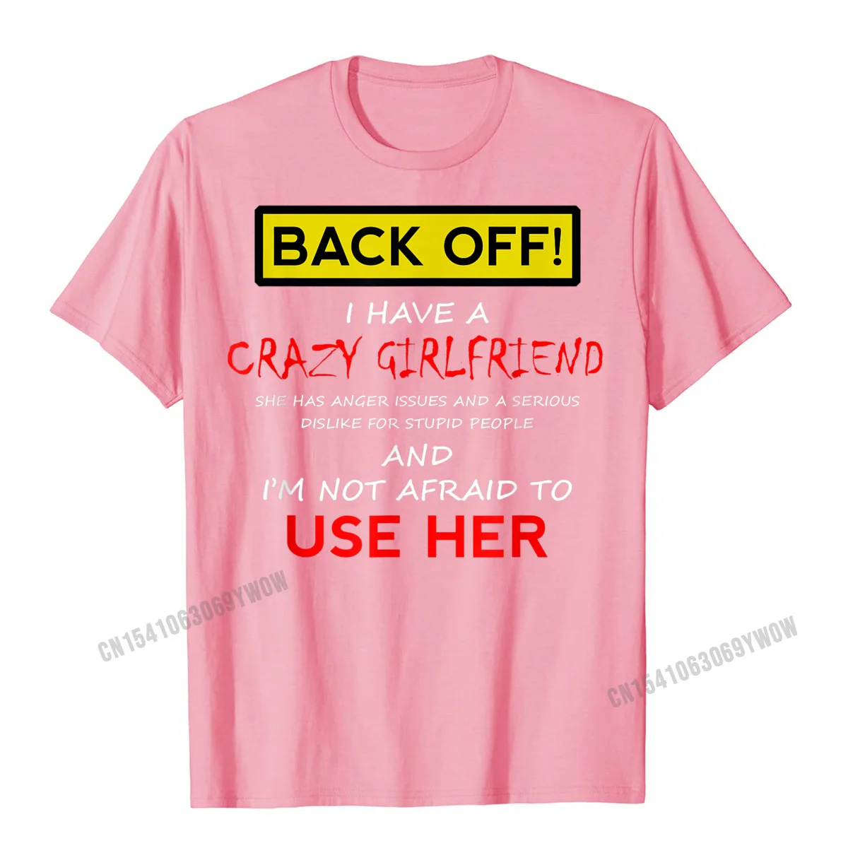 Men Company Fitness Tight Tops Shirt O-Neck Summer Pure Cotton T-Shirt Funny Short Sleeve 3D Printed T Shirts Top Quality Back Off Crazy Girlfriend T-shirt Boyfriend Christmas Gift__1114 pink