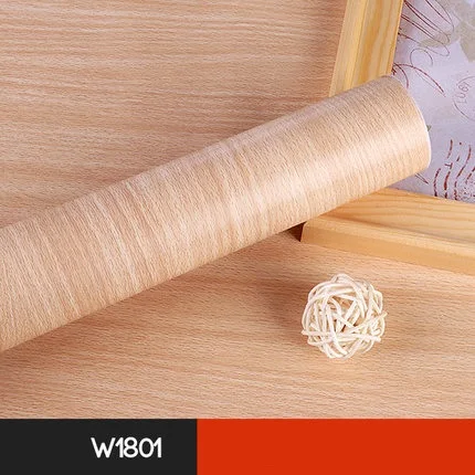 W1801 ПВХ водонепроницаемая самоклеящаяся настенная бумага для мебели DIY домашний декор для кухни шкафы подкладка на полку виниловый древесный Контакт Бумаги - Цвет: W1801