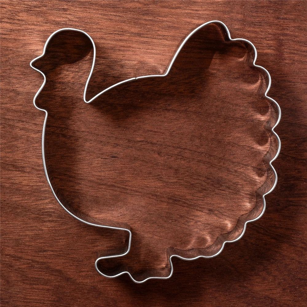 KENIAO День Благодарения Турция печенья резак-9,4x10 см-осень бисквит Фондант форма для вырезания сандвичей-нержавеющая сталь