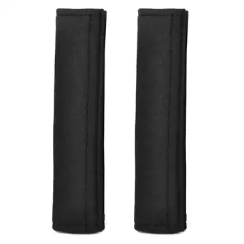

Seatbelt Strap Cover - 2 Car Seat Belt Comfort Pads with Hook and Loop - Black Travel Cushion Seat Belt Covers