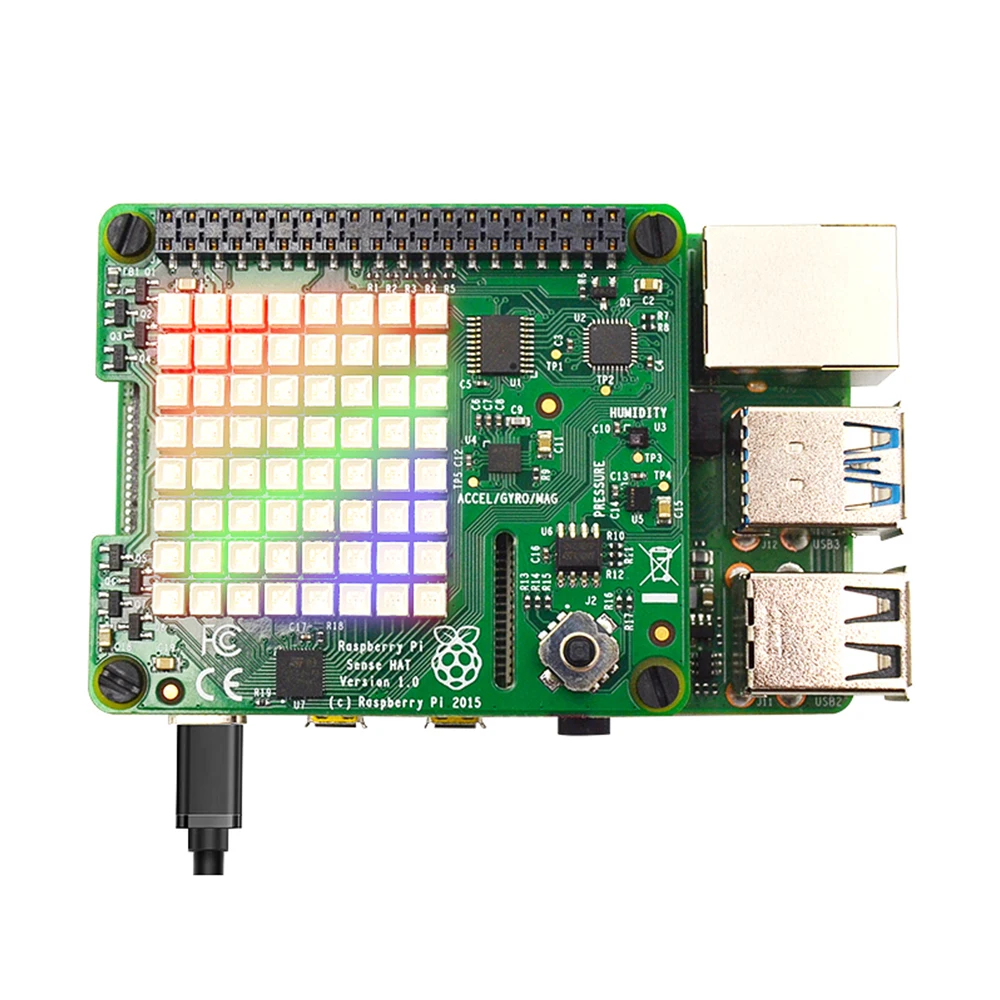 Raspberry Pi Sense HAT с датчиками ориентации давления влажности и температуры 3b + /