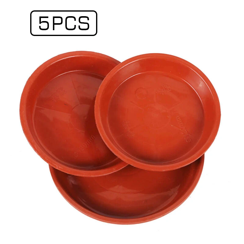 5x Base Plant Water Tray Pot Kit Plastic Saucers Planter Pots Round Multi Size Water Tray Base