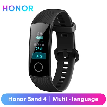 

Original Honor Band 4 Smart Bracelet Amoled Color 0.95" Touchscreen Swim Posture Detect Heart Rate Sleep Snap