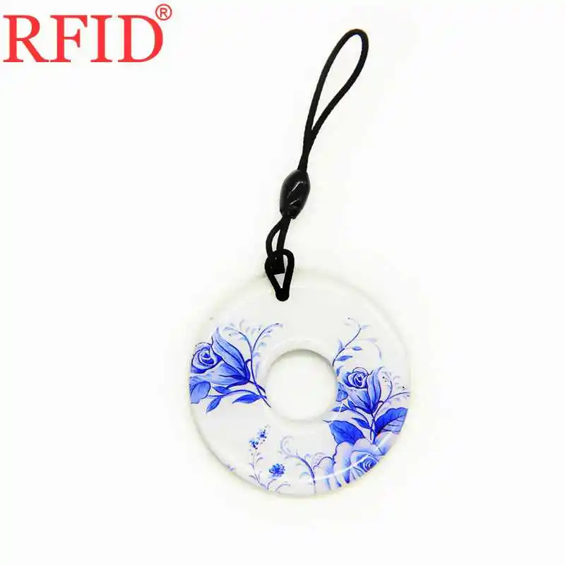 ID 125khz EM4100 TK4100 RFID Read Only Circular Dropping Glue Waterproof Key Ring Token Tag Access Control Accessories 1pcs |