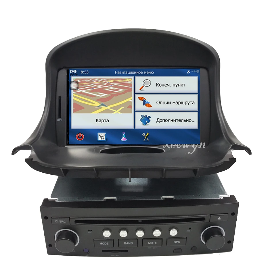 Четырехъядерный автомобильный DVD GPS для PEUGEOT 206 206cc навигация Bluetooth радио IPOD CAN BUS