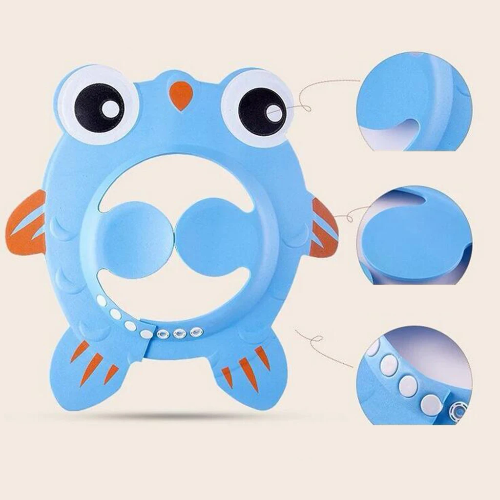 Adjustable Lightweight Baby Bath Cap EVA Plastic Waterproof Shower Caps Hat Children Toddler Shampoo Bathroom Accessories