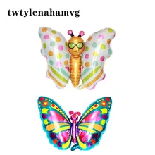 Красочный мультфильм красивая бабочка большой фольгированный надувной шар Свадьба Детский День Рождения Вечеринка насекомое украшенный шар
