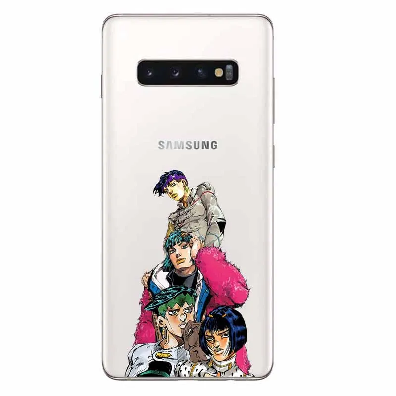 TPU JOJO'S необычное путешествие над небом JoJo аниме ТПУ чехол для телефона для samsung Glaxy S 6 7 8 9 10 Plus Note 8 9 10 - Цвет: TPU