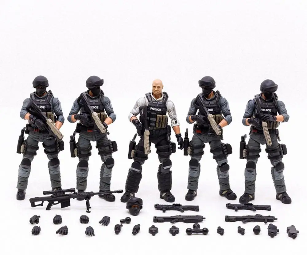 JOYTOY 1/18 солдатики(5 шт.) фигурки город полит солдат День рождения/праздник подарок модель набор игрушек