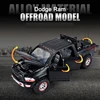 1:32 Dodge RAM TRX Pickup Alloy Car Model Diecasts Toy Off-road Vehicles Car Model Sound and Light Simulation Childrens Toy Gift 2