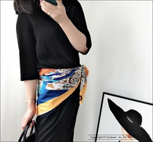 

Hand Rolled Edges 100 % Mulberry Silk Scarf Bandana Foulard En Soie Luxury Scarves Women Designers Silk 90cm Scarves