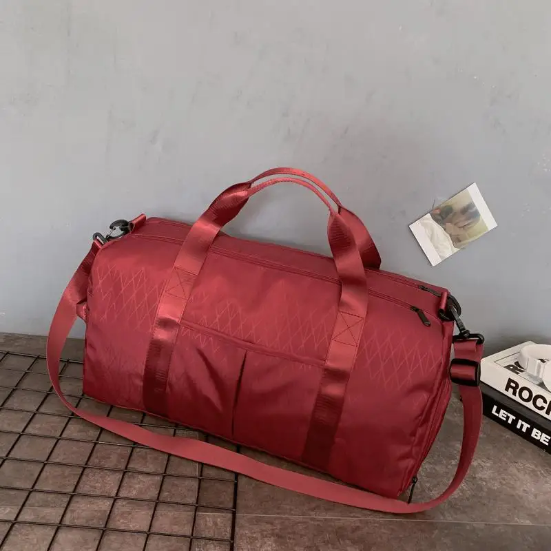 Модная женская сумка через плечо, дорожная сумка, сумка для путешествий, Большая вместительная сумка для хранения, сумка для одежды, сумка Juego De Maletas De Viaje - Цвет: Wine