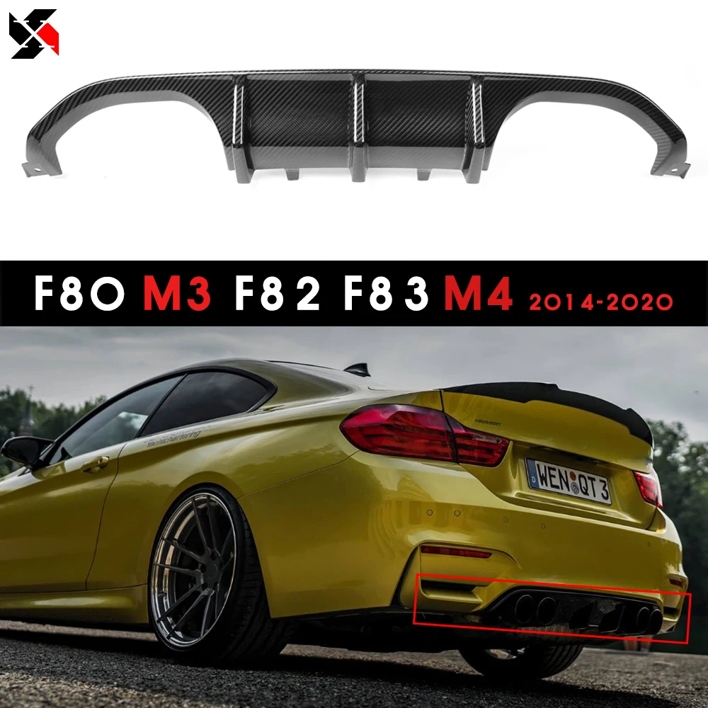Автоклав сухой карбоновый задний бампер диффузор для BMW M3 M4 F80 F82 F83 2014-2020 спойлер