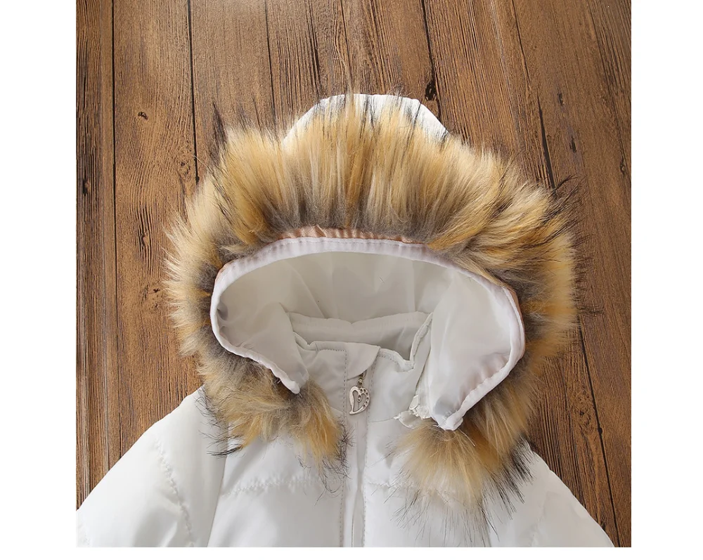New Kids Down Coats Winter Fur collar Jacket for Girls Clothes Cotton Parkas Children Warm Outerwear Girls Coat Outdoor Win