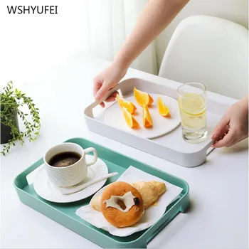 

Plastic Rectangular Tray Drainage Dinner Plate Tea Drink Plate Fruit Plate Kitchen Plate Jewelry Plate Storage Plate Snack Plate