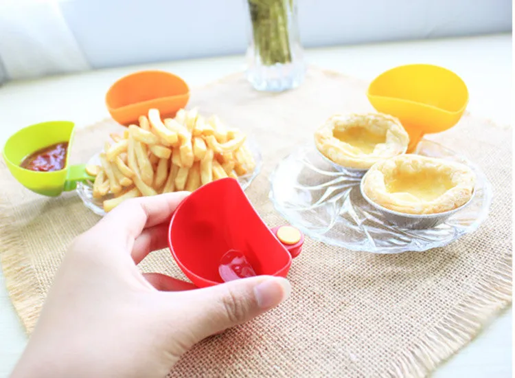 4pcs Flavored dishes Kitchen Bowl kit Tool Spice Clip for Tomato Sauce Salt Vinegar Sugar Flavor Spices christmas dinnerware