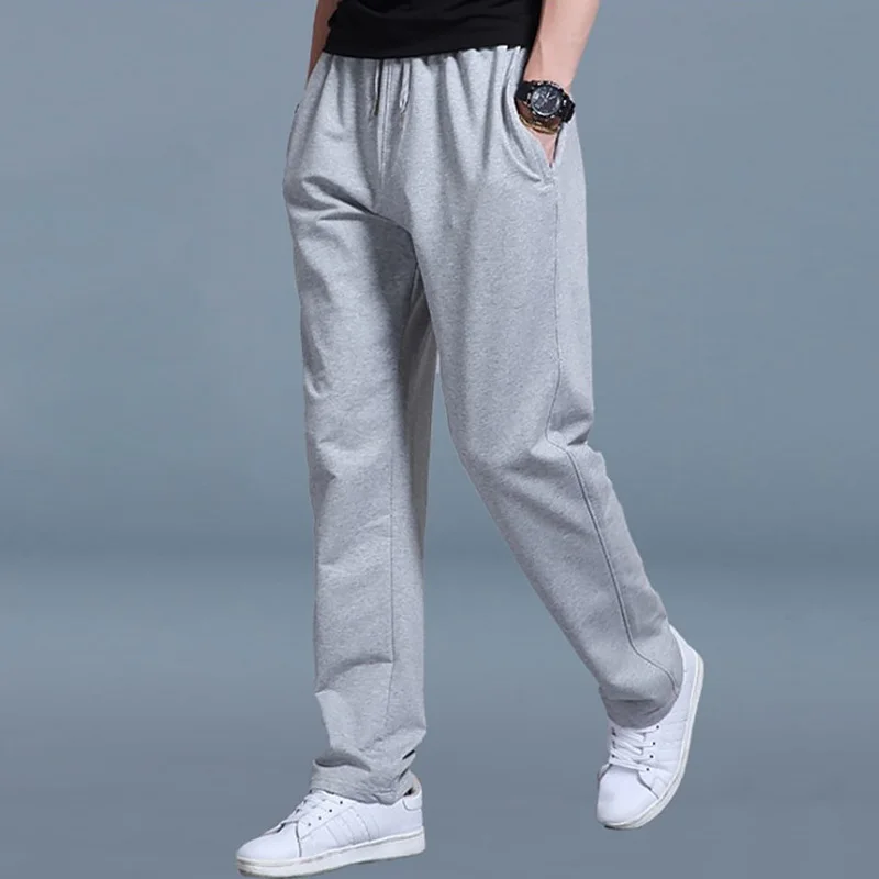 Pantalones de chándal informales para hombre, pantalón básico holgado, ropa deportiva, lisa, de talla grande, para primavera y verano