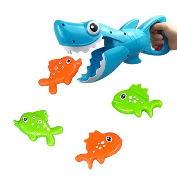 Shark Grabber Bath Toy for Boys Girls Catch Game with 4 Fishes Bathtub Fishing Water Interactive Toys 1