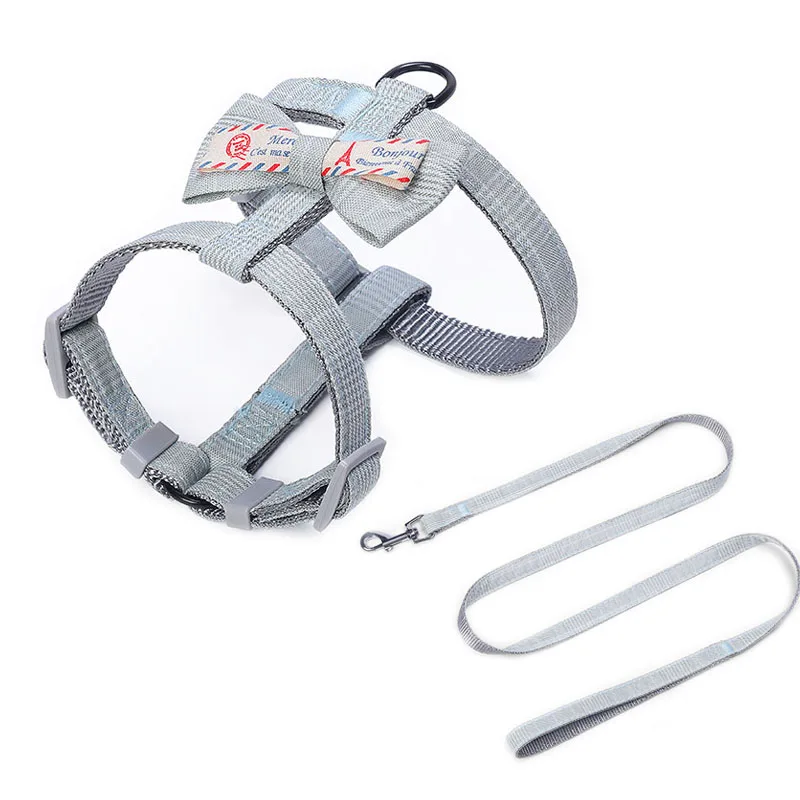 Pet Cat Collar Harness And Leash Adjustable Nylon Pet Traction Dog Kitten Halter Collar Cats Products For Cat Pet Harness Belt