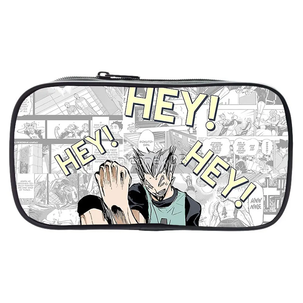 Haikyuu Large Pencil Case  School Big Capacity Pencil Pouch Bag for Kid Girl Boy Teens Cute Canvas Pencil Case College Office