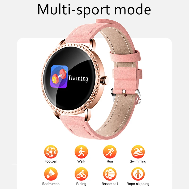 

Women Smart Bluetooth Watch IP67 Waterproof Heart Rate Tracker Fitness Bracelet Colorful Screen Blood Pressure Monitor Wristband