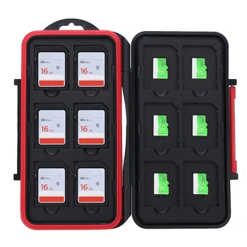 

Pohiks 12TF12SD Slot SD/TF Cards Protection Box Case Car Storaging Cover Anti-shock Waterproof ABS Hard Shell 15.3X9X2CM