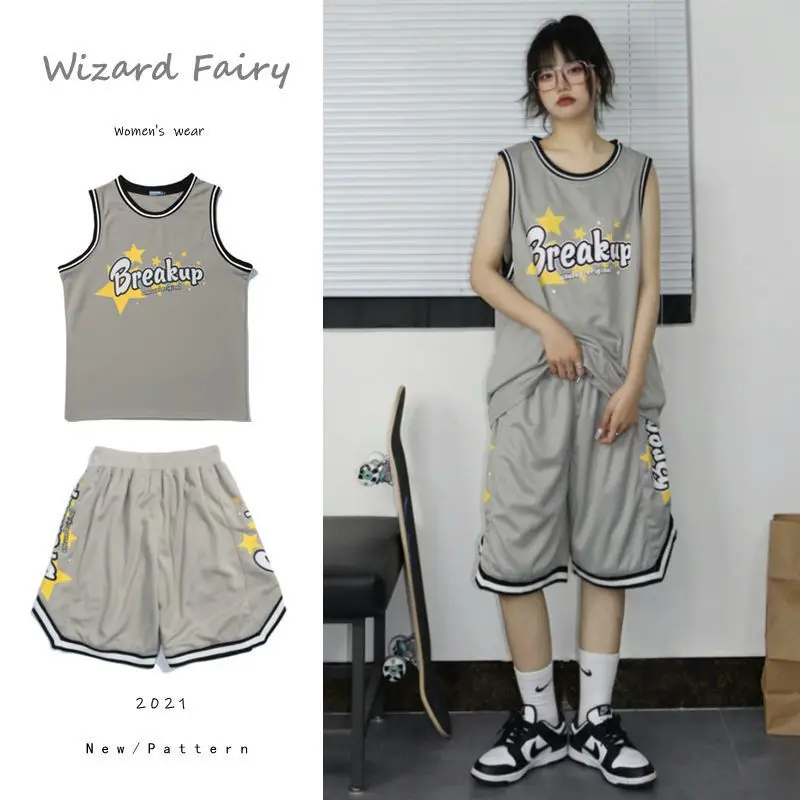 2022 Summer New Basketball Uniform Suit Men Women Preppy