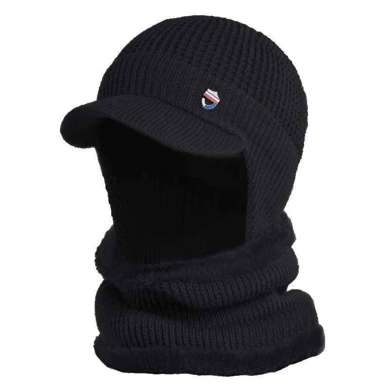 

Новые зимние шапки для мужчин Skullies Beanie шапка для женщин и мужчин шерстяной шарф шапки набор Балаклава маска Gorras шапка вязаная шапка