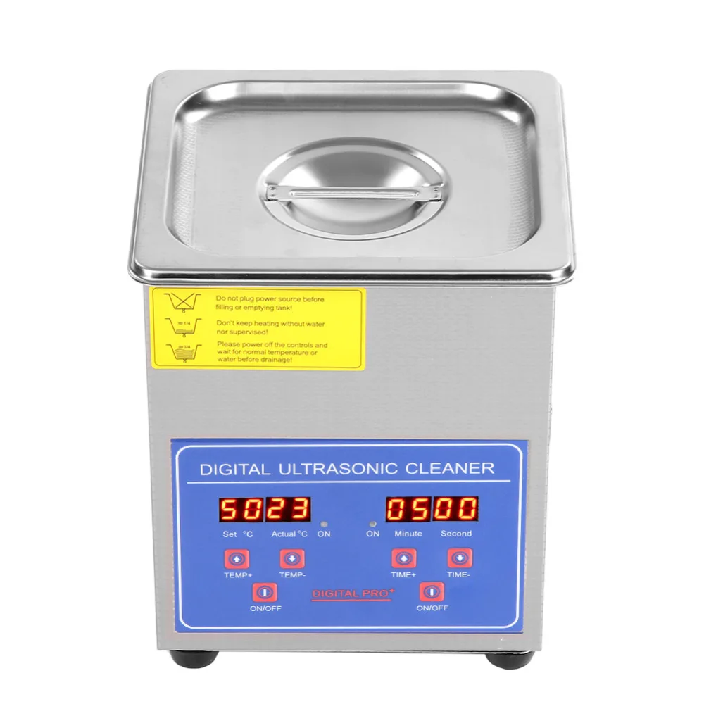 1.3 L Digital Ultrasonic Cleaning Machine Serbatoio di pulizia in acciaio inossidabile con timer e riscaldatore per gioielli Digital Ultrasonic Cleaner 