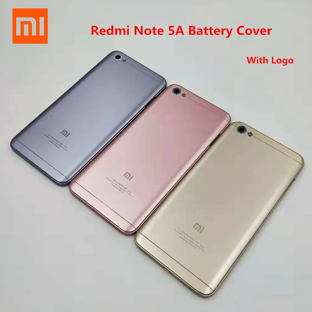 

100% Original Rear Housing Cover XIAOMI Redmi Note 5A MDT6 2GB+16GB Back Door Replacement Battery Case 5.5 Inch Side Buttons