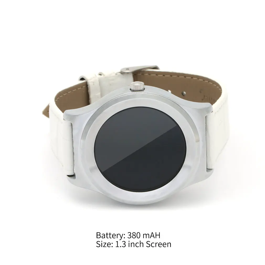 Silver 4.0 Smart Watch 1.3 inch Screen Heart Rate Monitor Pedometer Music for iOS Android SmartWatch