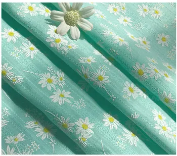 

Woven countryside small fresh foam cotton cloth small daisy furniture clothing dress pure cotton printing cloth