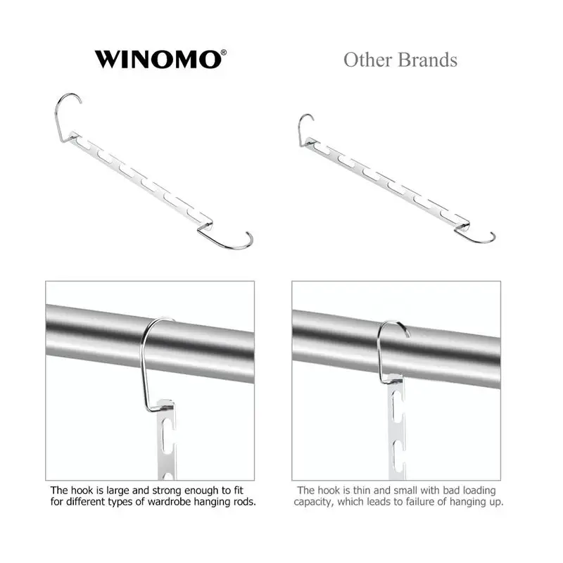 WINOMO 6 шт многофункциональный шкаф бар вешалка для одежды органайзер(серебро