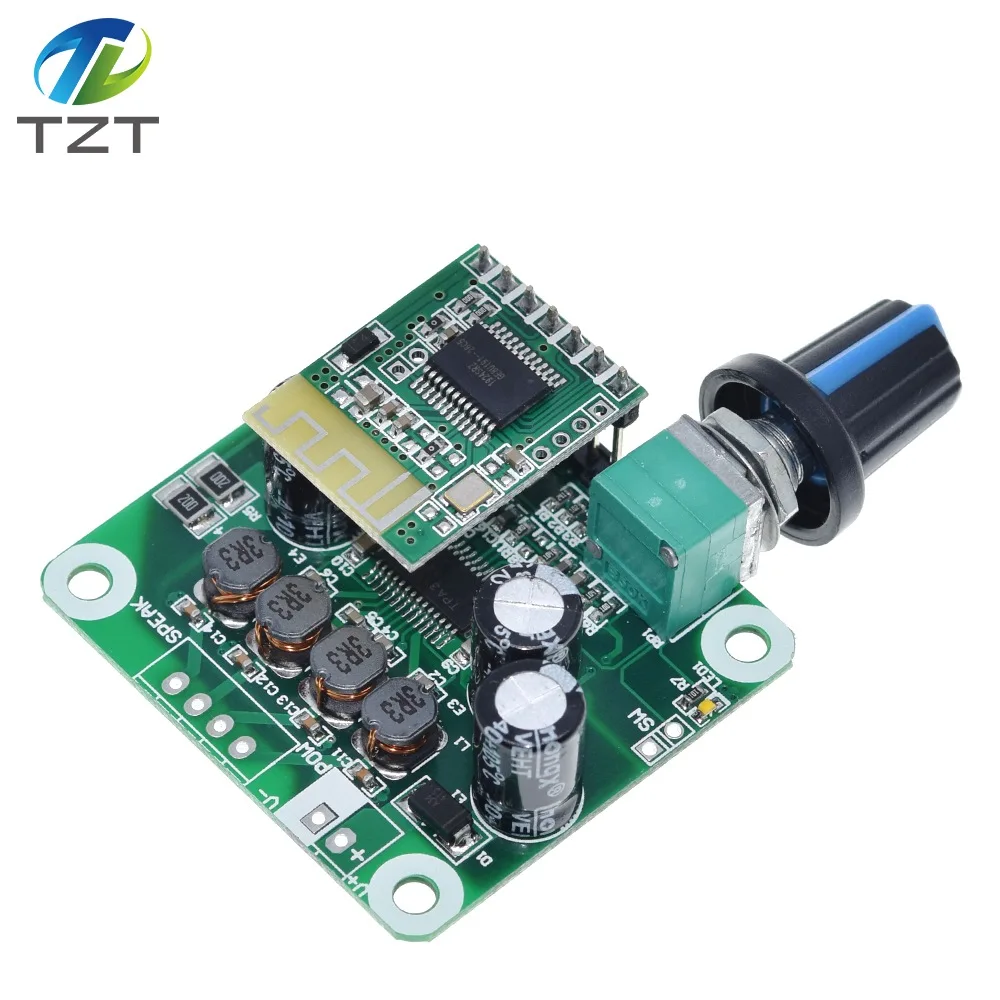 Цифровой стерео аудио усилитель мощности TZT TPA3110 Bluetooth 4 2 15 Вт + плата модуля 12 24 В
