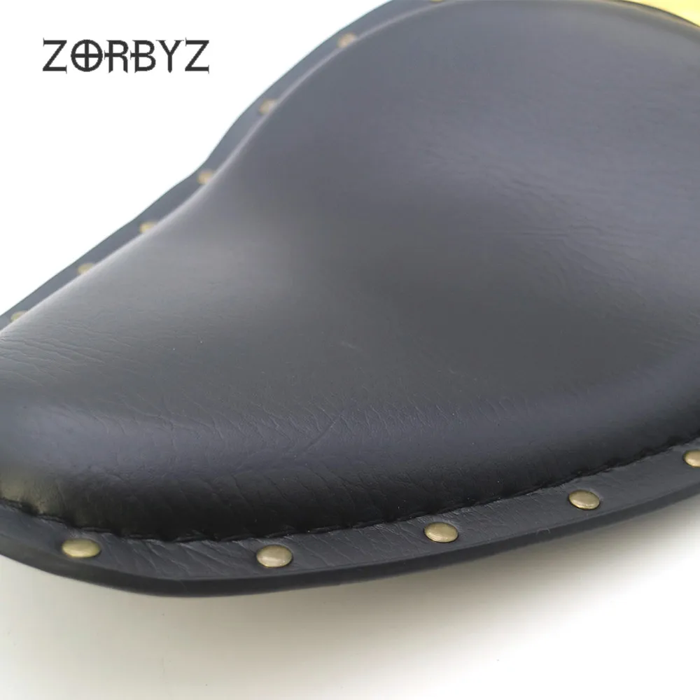 ZORBYZ мотоциклетные черные искусственная кожа Solo привод сиденья весна и кронштейн для Suzuki Harley Sportster Bobber Chopper