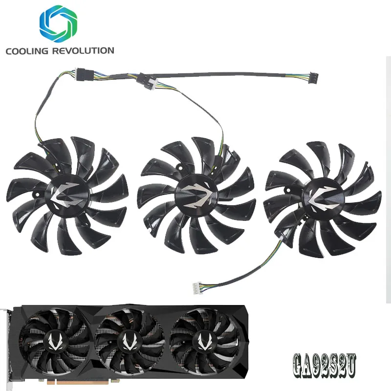 Placa Gráfica Ventilador de Refrigeração Ga92s2u Dc12v 0.46a 4pin para Zotac Geforce Rtx 2080 ti Amp Edição fã 87 mm Rtx2080 2080ti