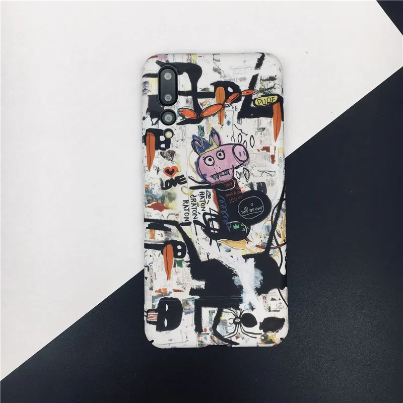 Meachy Graffiti Hard PC Phone Case For Huawei P20 Pro P 20 Lite Honor 10 Fundas Line Painting Cover |