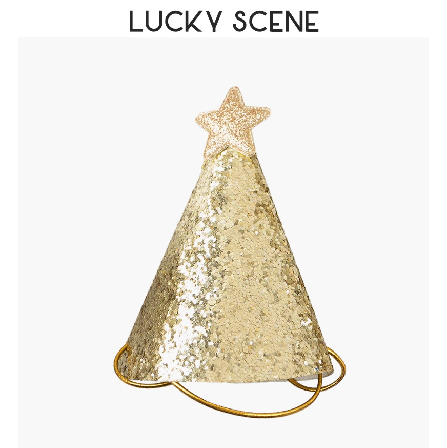 Twinkle Little Star Glitter Birthday Party Hats Fabric Kids Pets Adults Party Accessories Multicolor S00188 party hat